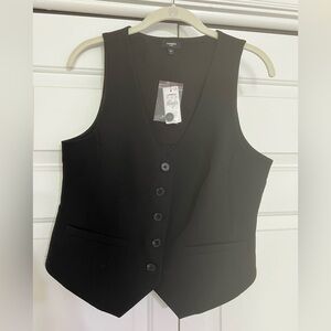 Express Black Blazer Vest